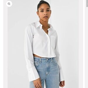 Citizens of Humanity White Bea Crop Top